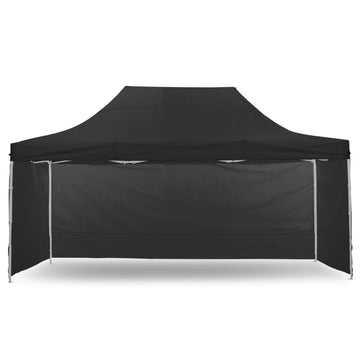 Wallaroo Pop Up Marquee Gazebo 3x4.5m Black Water Resistant