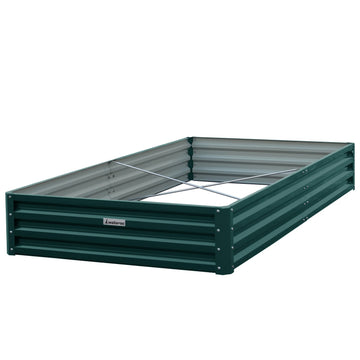 Wallaroo Galvanized Steel Garden Bed Rust Resistant Outdoor 240cm Green