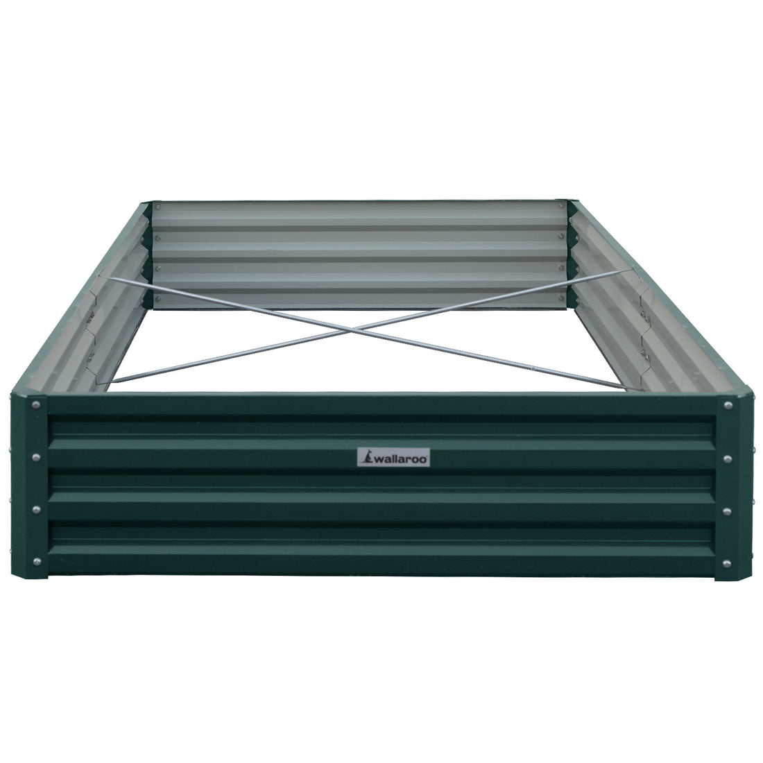 Wallaroo Galvanized Steel Garden Bed Rust Resistant Outdoor 240cm Green
