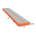 Air track mat dimensions diagram showing 3m length 1m width and 20cm thickness specifications