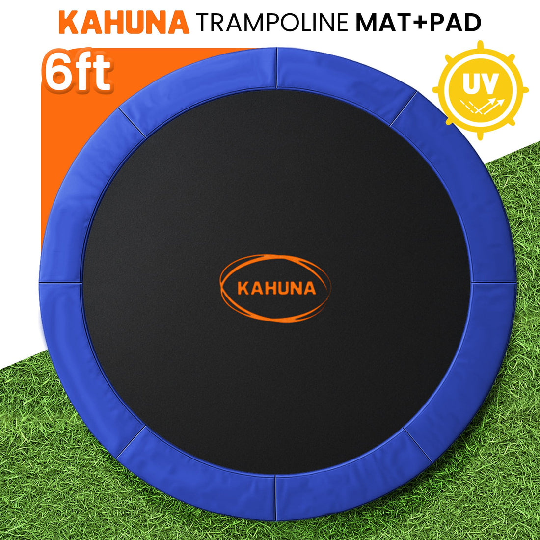 Kahuna 6ft Replacement Trampoline Mat and Safety Pad Anti-Graze Blue