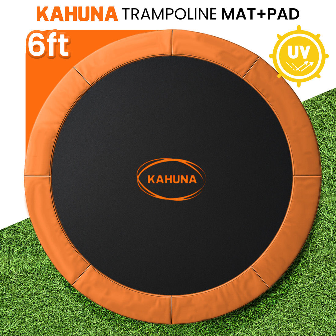 Kahuna 6ft Replacement Trampoline Mat and Safety Pad Anti-Graze Orange