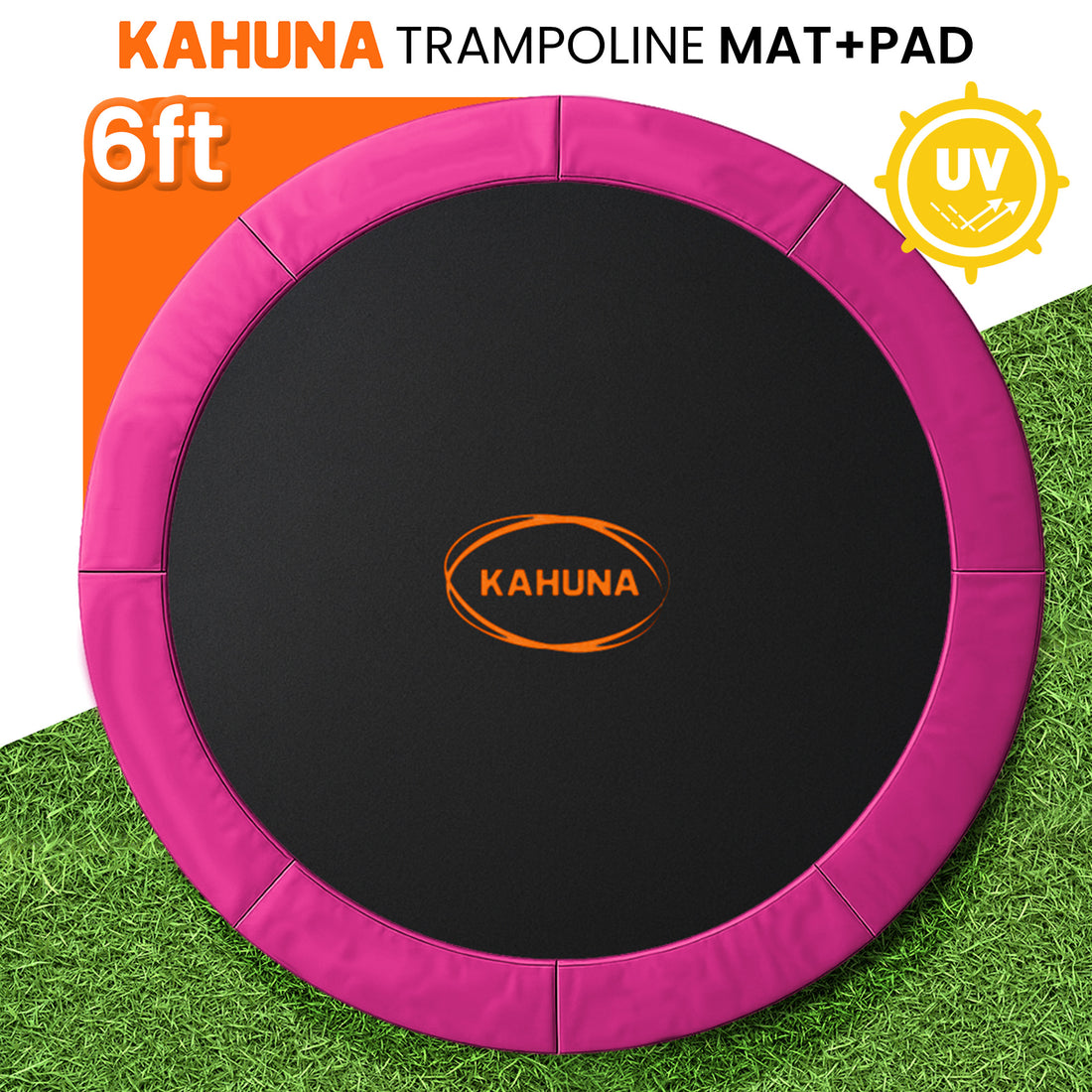Kahuna 6ft Replacement Trampoline Mat and Safety Pad Anti-Graze Pink