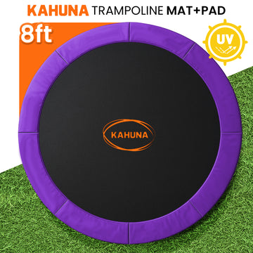 Kahuna 8ft Replacement Trampoline Jumping Mat and Safety Pad Purple