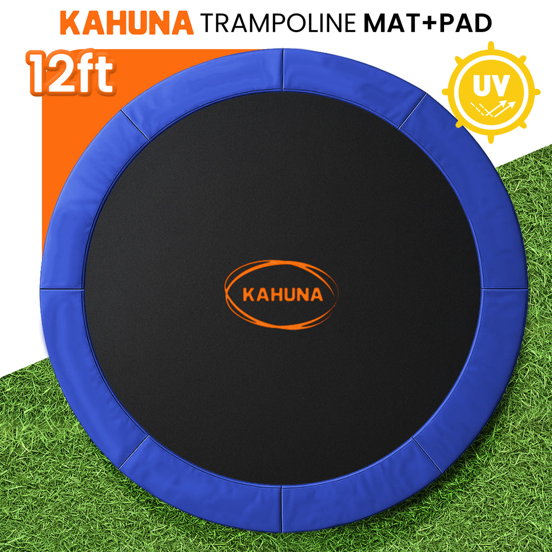 Kahuna 12ft Replacement Trampoline Mat and Safety Pad Anti-Graze Blue
