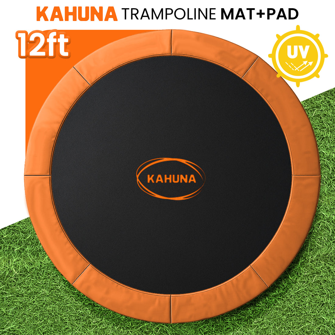 Kahuna 12ft Replacement Trampoline Mat and Safety Pad Anti-Graze Orange