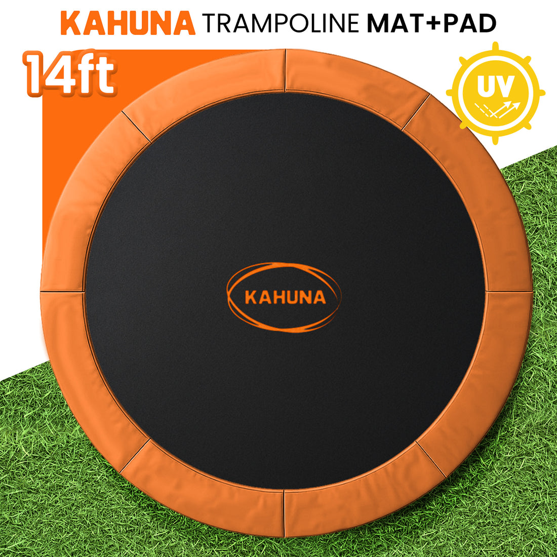 Kahuna Replacement Trampoline Mat and Safety Pad 14ft Anti-Graze Orange