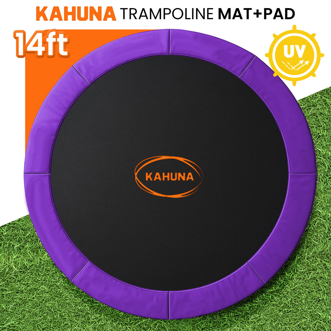 Kahuna 14FT Replacement Trampoline Jumping Mat with Safety Pad Cover Purple