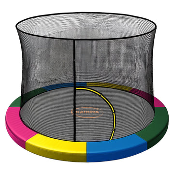 Kahuna 10ft Safety Pad and Net Set Rainbow