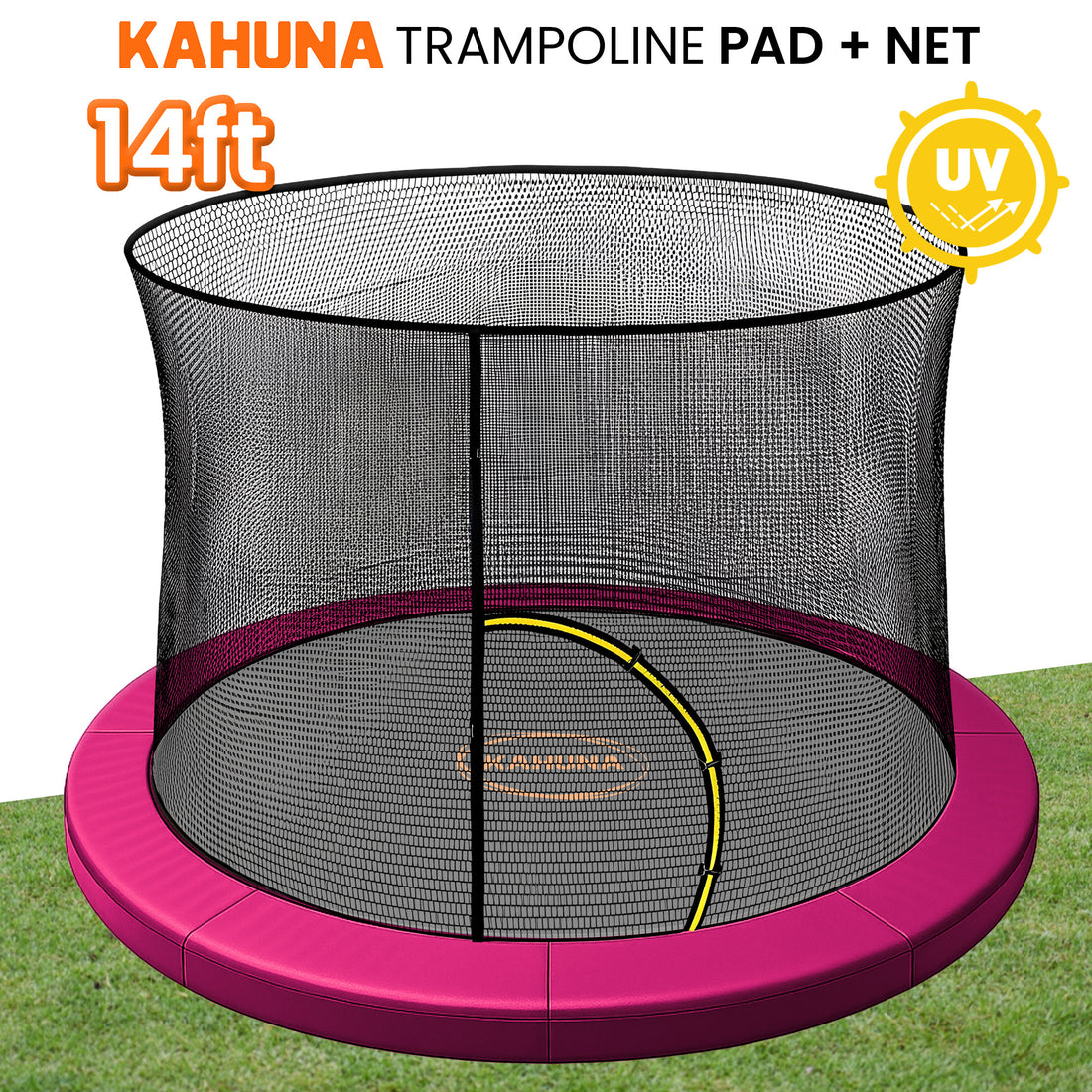 Kahuna 14ft Safety Pad and Net Set Pink