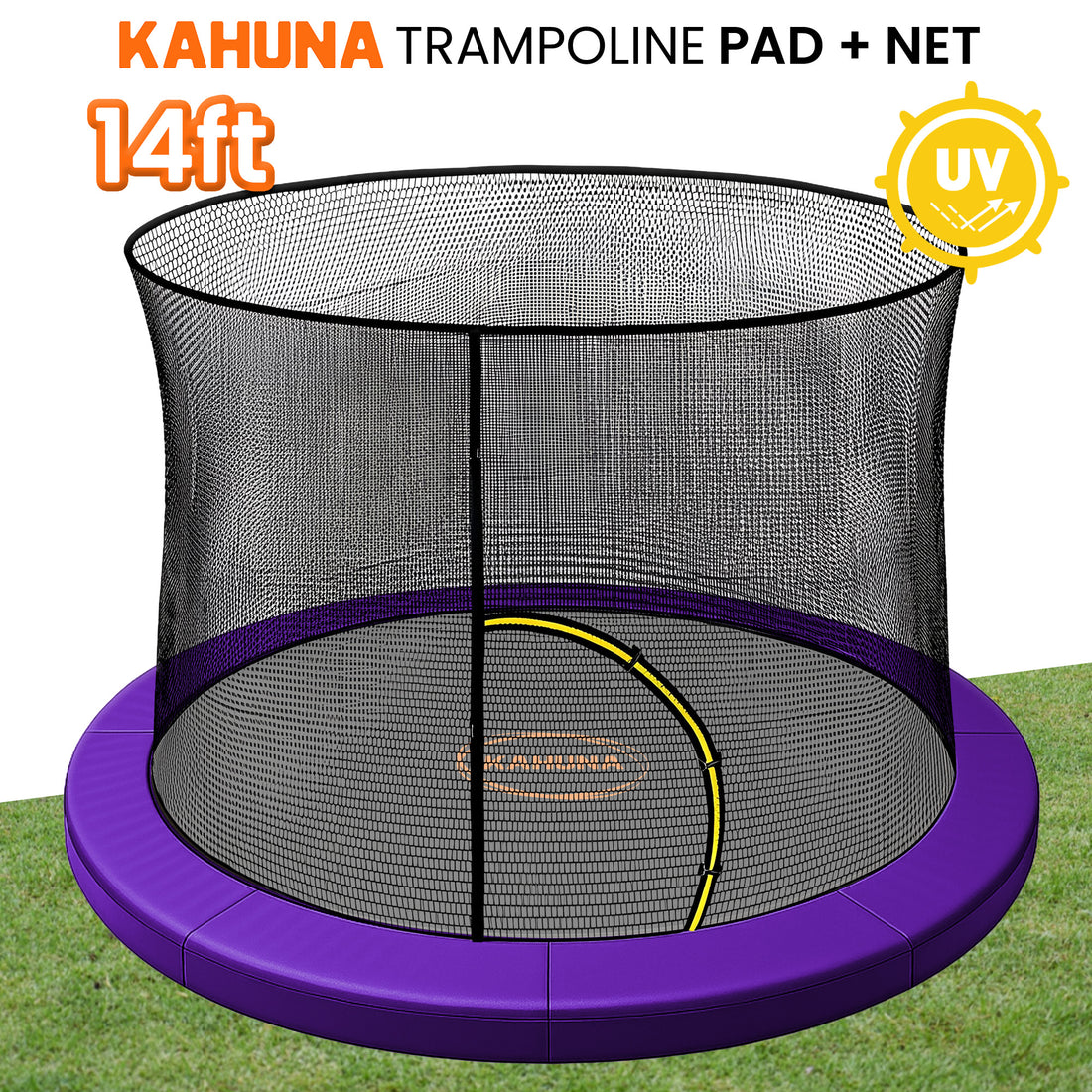 Kahuna 14ft Safety Pad and Net Set Purple