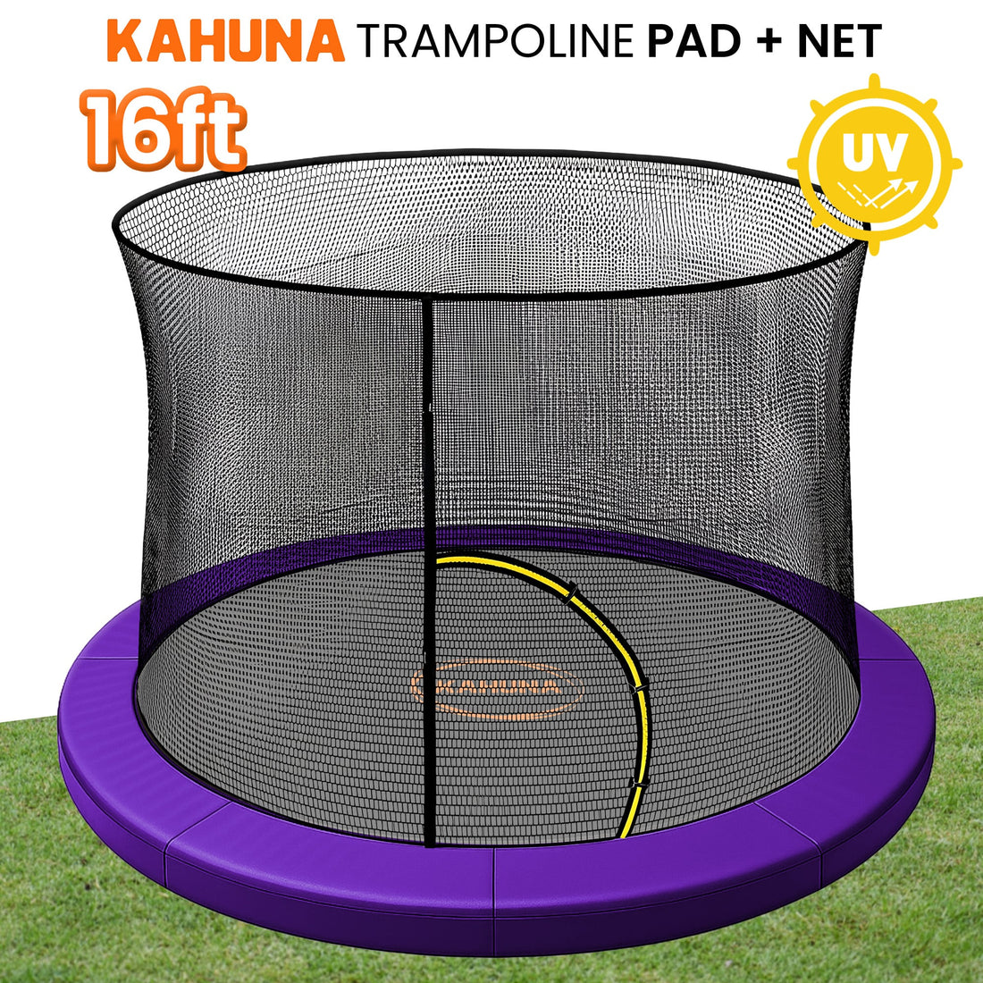 Kahuna Trampoline Replacement Safety Pad Net Set 16ft Purple