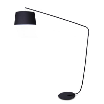 Sarantino Arc Floor Lamp Black Matte Finish Overhead Lighting