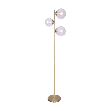 Sarantino 3-Light Floor Lamp Gold with Glass Shades