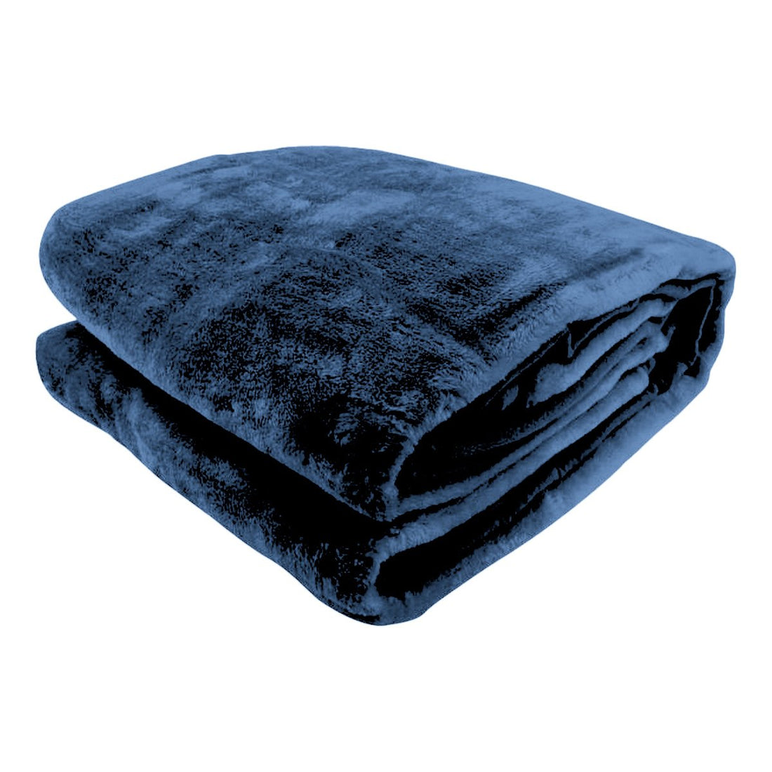 Laura Hill Faux Mink Throw Rug Blanket 800GSM Navy Blue