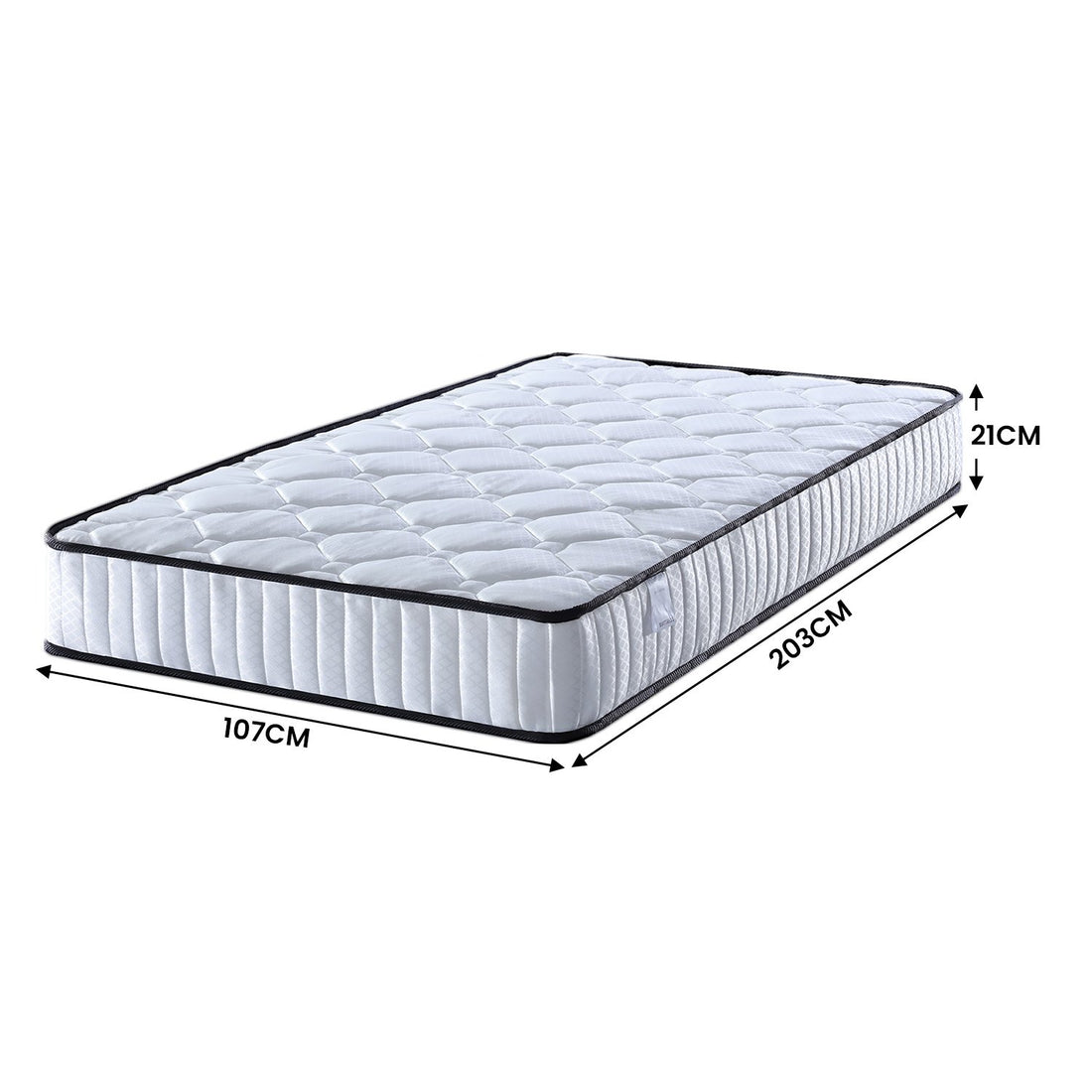Laura Hill King Single Pocket Spring Mattress High Density Foam 21cm