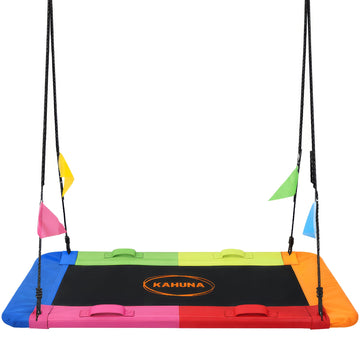 Kahuna Heavy Duty Rectangular Tree Swing 60 inch Foam Padded Handrails