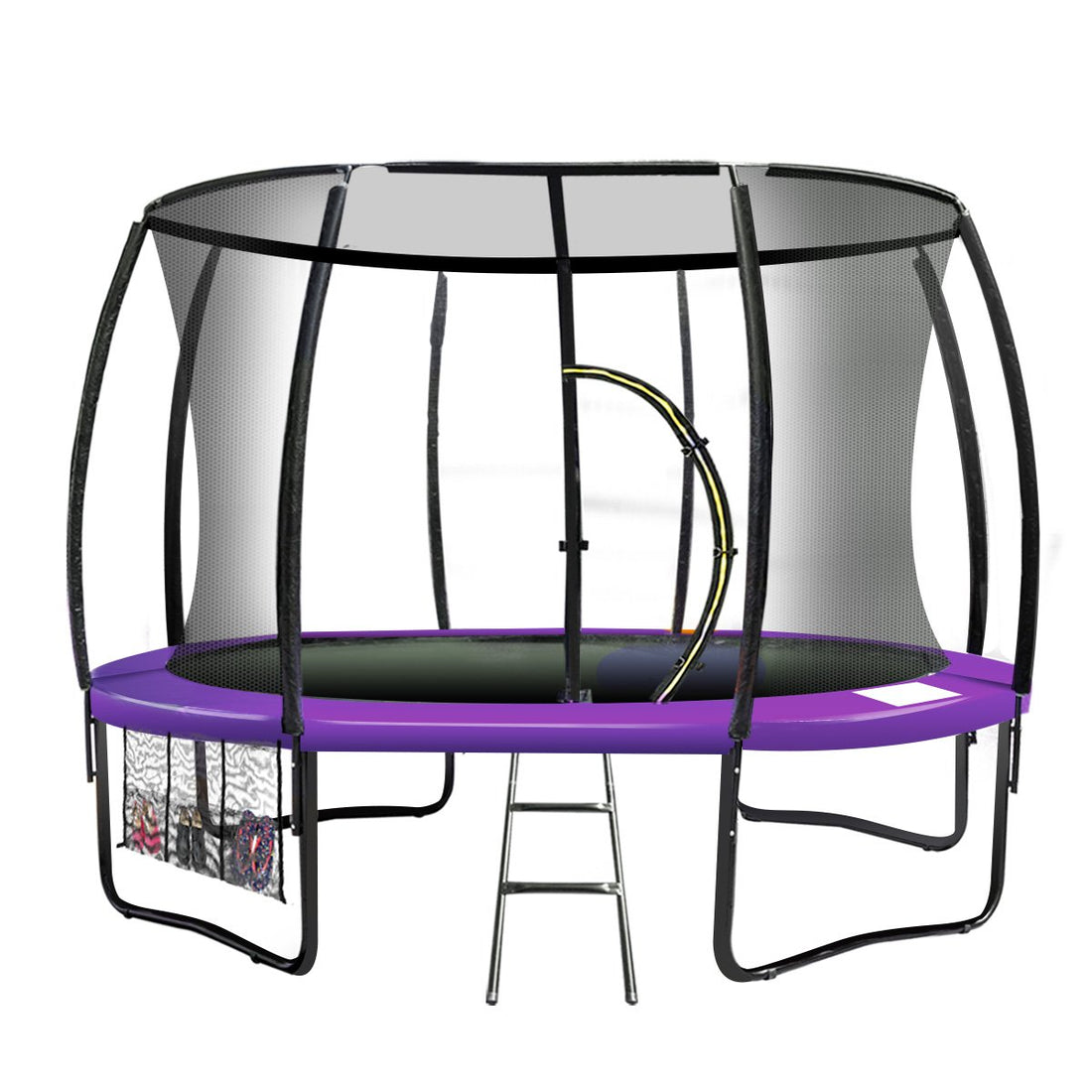 Kahuna 12FT Round Trampoline with Safety Net and Purple Pad