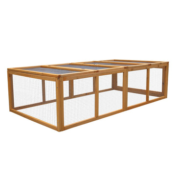 Furtastic Rectangular Chicken Coop Hutch FIR Wood 180cm