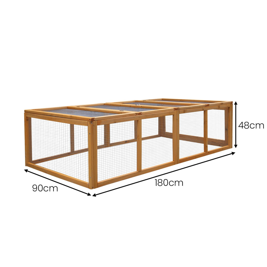 Furtastic Rectangular Chicken Coop Hutch FIR Wood 180cm