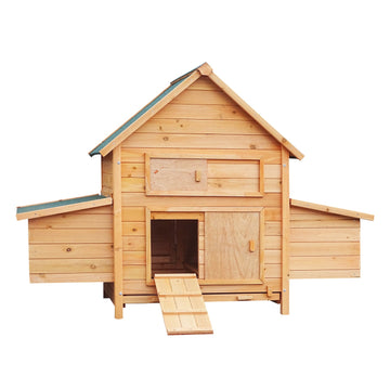 Furtastic Chicken Coop Hutch Dual Nesting Boxes FIR Wood