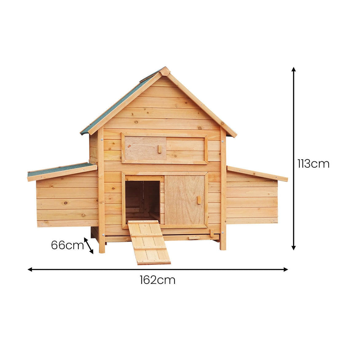 Furtastic Chicken Coop Hutch Dual Nesting Boxes FIR Wood