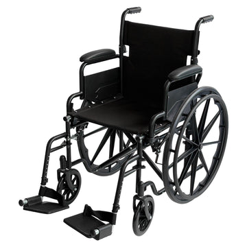 Orthonica Foldable Steel Wheelchair 24 inch Black