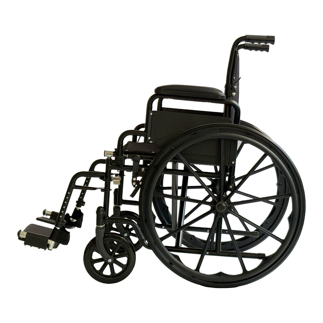 Orthonica Foldable Steel Wheelchair 24 inch Black