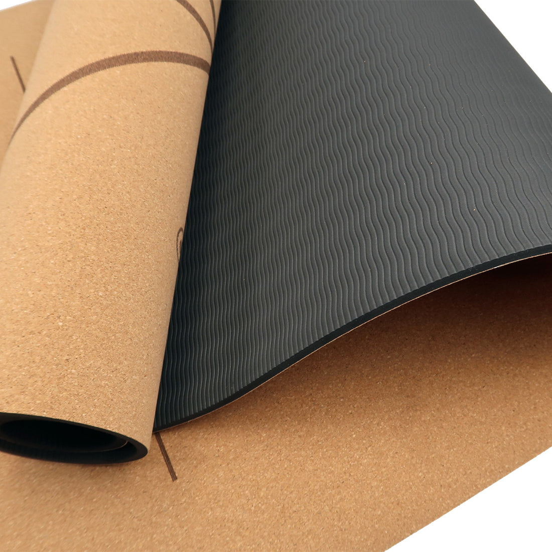 Powertrain Cork Yoga Mat Non-slip 6mm Thick