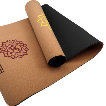 Powertrain Cork Eco Yoga Mat Non-Slip 6mm with Strap