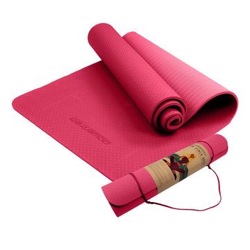 Powertrain Eco-Friendly Non-Slip Yoga Mat 6mm Rose Pink