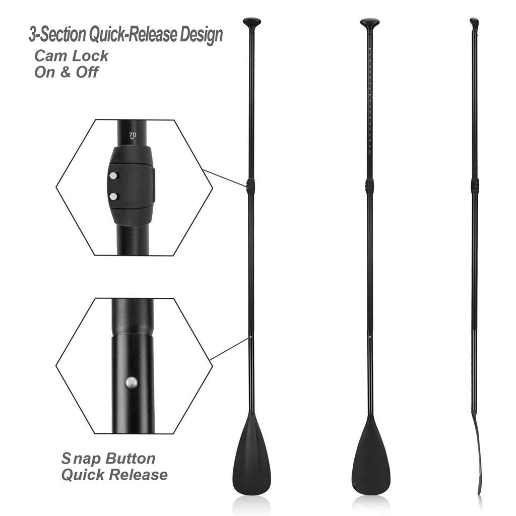 Alloy Adjustable SUP Paddle 160-215cm Double-Sided Aluminum