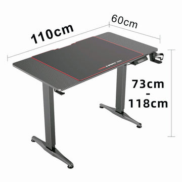 Electric Standing Desk Home Office Height Adjustable 110cm