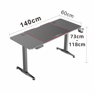 Electric Standing Desk Home Office Height Adjustable 140cm