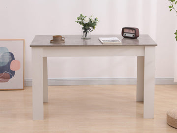 Rectangular Dining Table Two-Tone Grey White 120cm