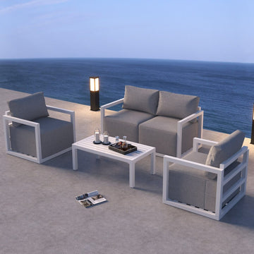 Alfresco Serenity Outdoor Lounge Set 5-Piece White