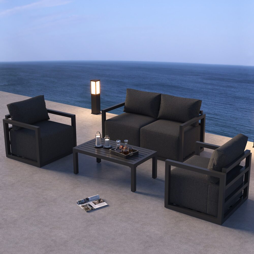 Alfresco Serenity Outdoor Lounge Set 5-Piece White