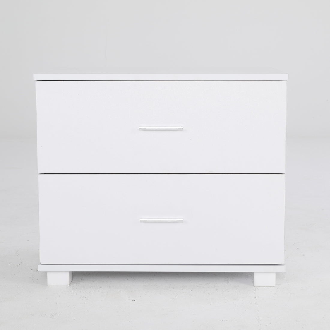 La Bella Bedside Table Nightstand 2 Drawers White