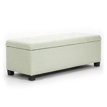La Bella Storage Ottoman Footstool With Lift-Up Lid Light Green