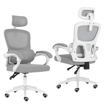 La Bella VELTRA Ergonomic Reclining Office Chair with Lumbar Support Grey