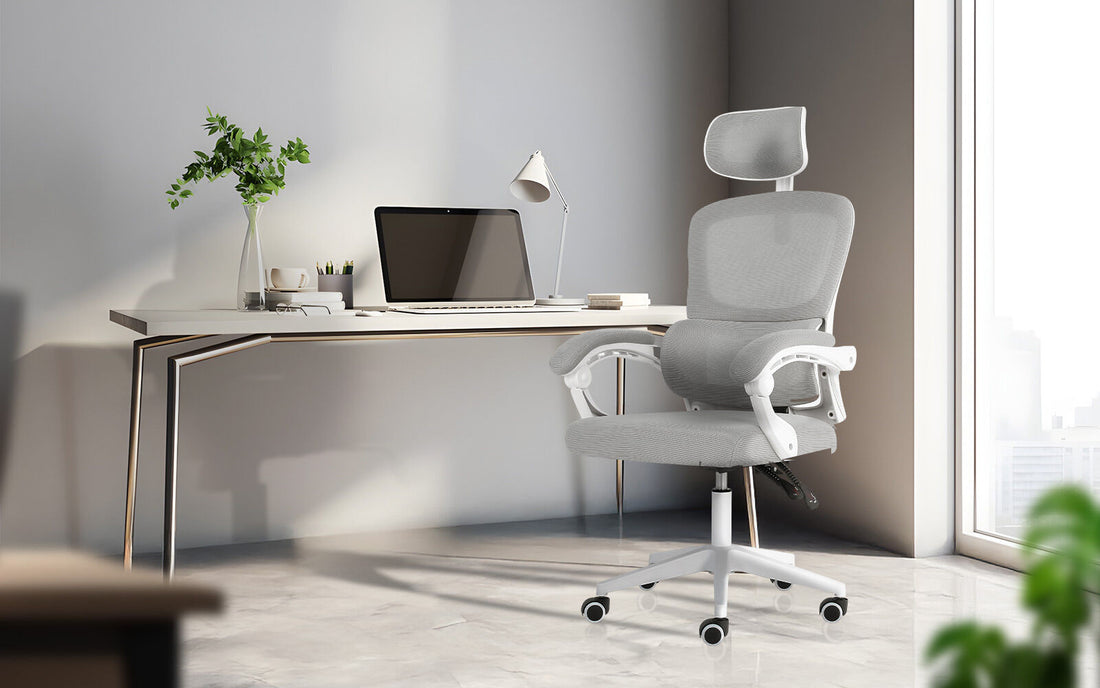 La Bella VELTRA Ergonomic Reclining Office Chair with Lumbar Support Grey