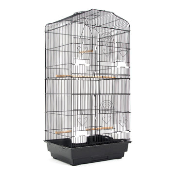 Paw Mate 2in1 Bird Cage 92cm Black Wrought Iron