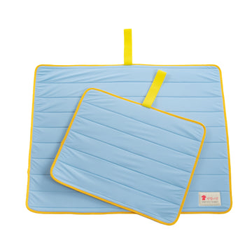 Banhamsisun 3D Air Mesh Pet Cooling Mat Non-Slip Roll-Up Travel Mat Blue M