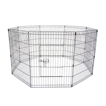 Paw Mate Foldable Pet Playpen 8 Panel 30in Black