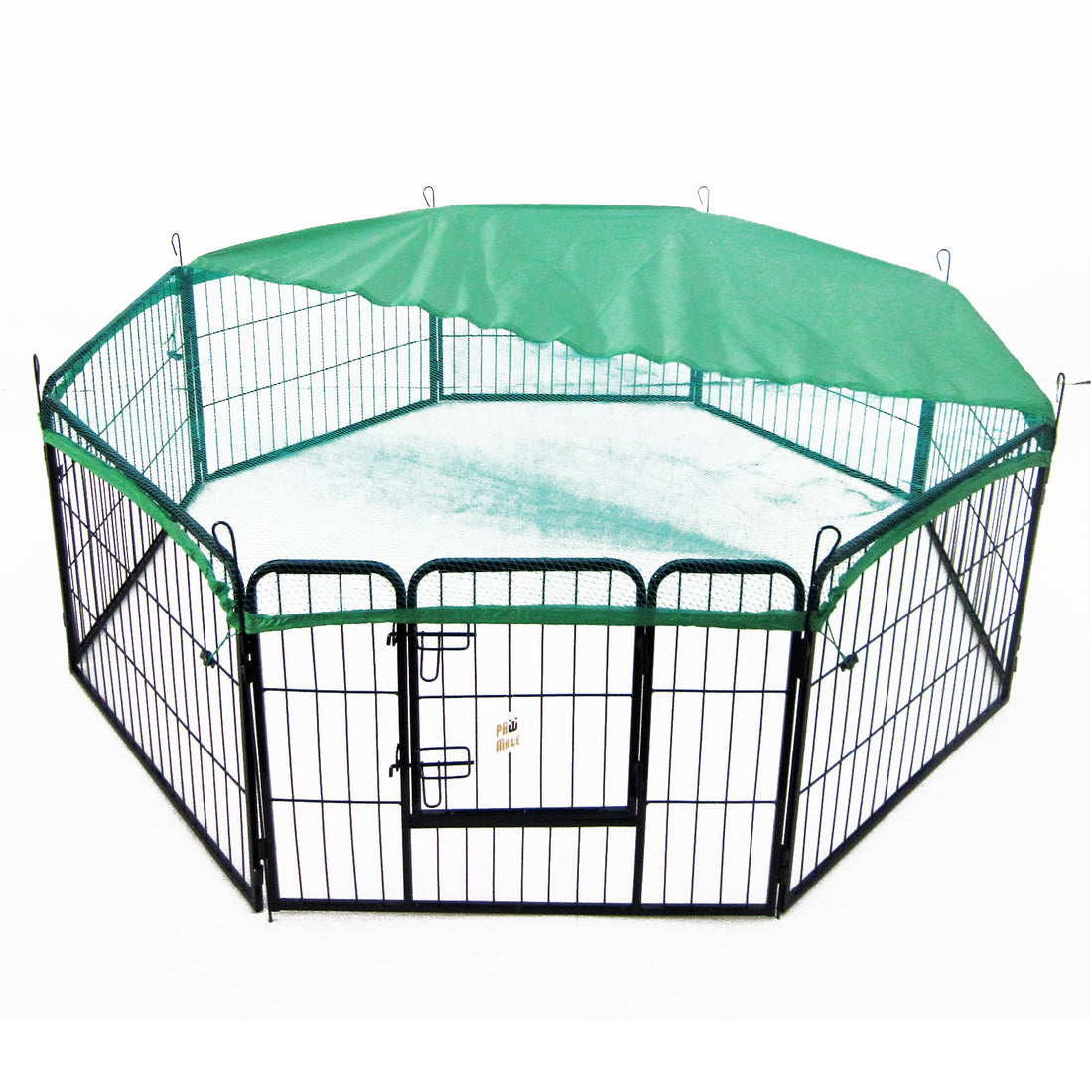 Paw Mate Pet Playpen Cover 31in Green Half Netting Fabric