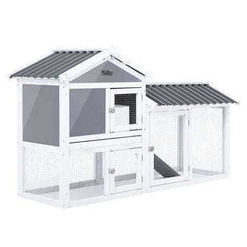 Paw Mate GRACIE Double Storey Rabbit Hutch Polycarbonate 147cm