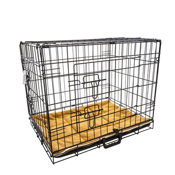 Paw Mate Foldable Dog Crate Kennel with Cushion Mat Collapsible 42in Black