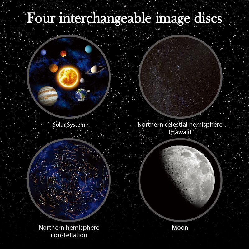 Solar System Star Projector 4 Disc Galaxy Ceiling Night Light