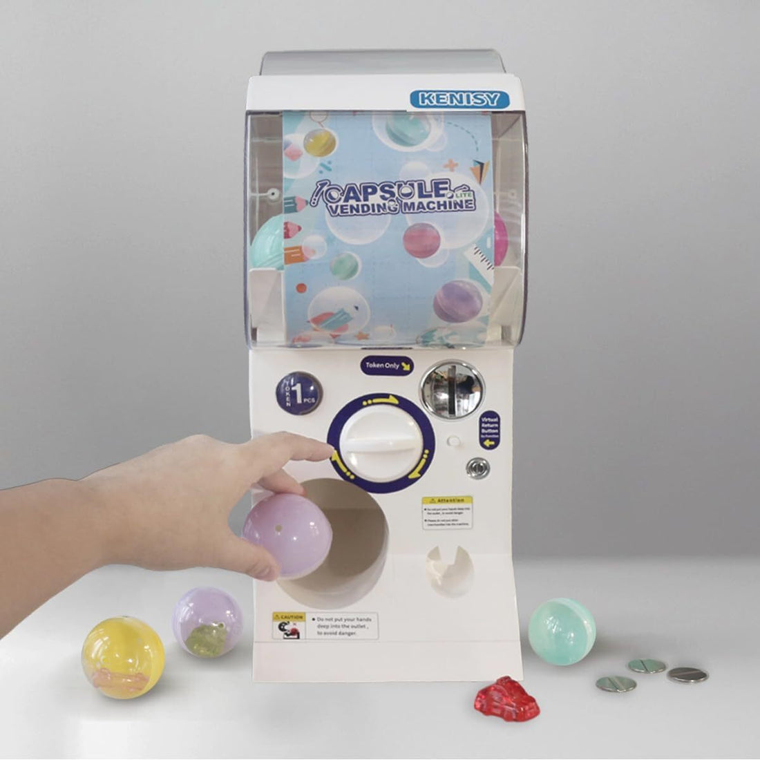 Kenisy Gachapon Capsule Toy Vending Machine Dispenser White