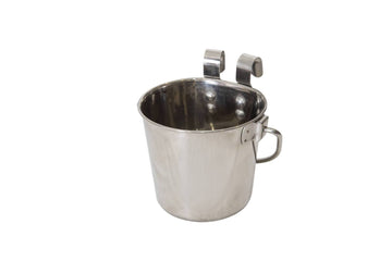 YES4PETS Stainless Steel Pet Bucket 2.8L Riveted Hooks
